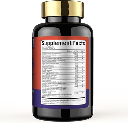 NMNH Supplement, 21-in-1 Dihydronicotinamide Mononucleotide, 1000mg Per Serving NAD+ Support, Gluten Free Supports Healthy Aging, Cellular Energy & Immune Health - 20 Servings