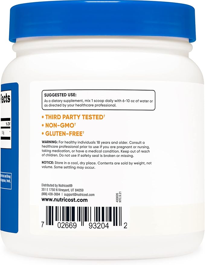 Nutricost Betaine Anhydrous Trimethylglycine (TMG) Powder 500G (3 Bottles)