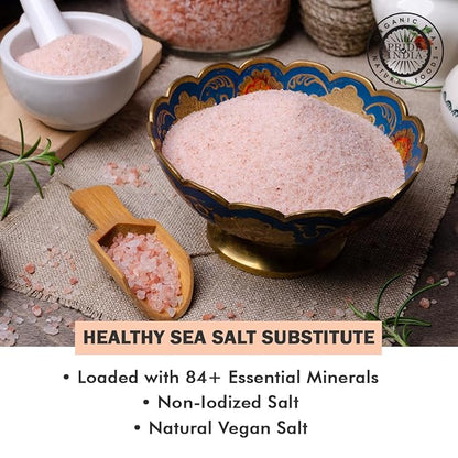 Pride Of India - Pure Himalayan Pink Salt - Enriched w/ 84+ Natural Minerals, Fine Grind Dual sifter (5.0 oz, 141.8 gm)