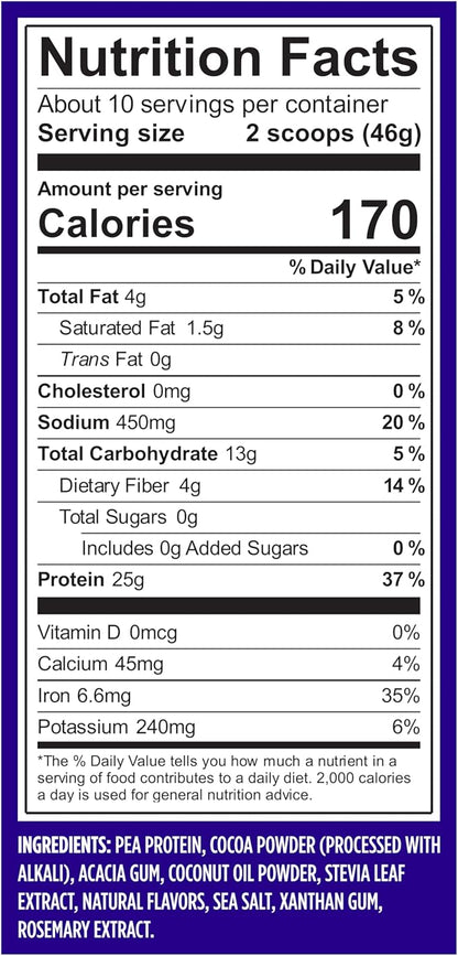 Vega Original Essential Protein - 25g Plant-Based Protein, Creamy Chocolate, 10 Servings, Vegan Non-GMO Drink Mix, Smoothie & Shake Ready, Gluten Free, Dairy Free, 16.2oz (Packaging May Vary)