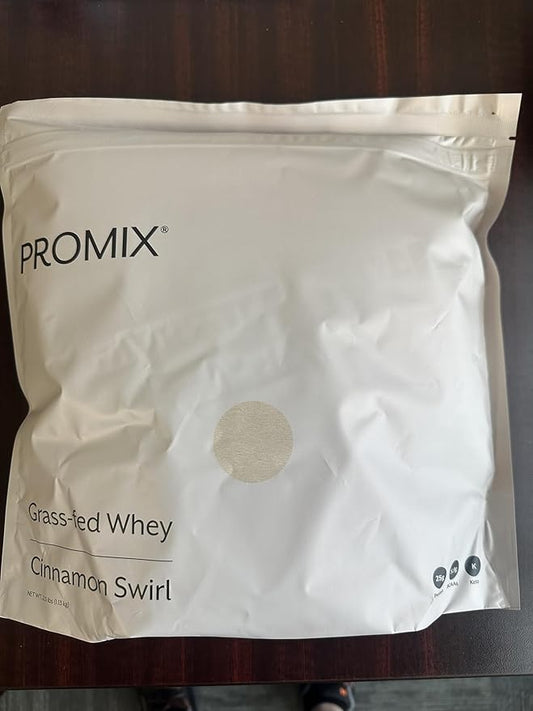 Promix Whey Protein Powder, Cinnamon Swirl - 2.5lb Bulk - Grass-Fed & 100% All Natural - ­Post Workout Fitness & Nutrition Shakes, Smoothies, Baking & Cooking Recipes - Gluten-Free & Keto-Friendly