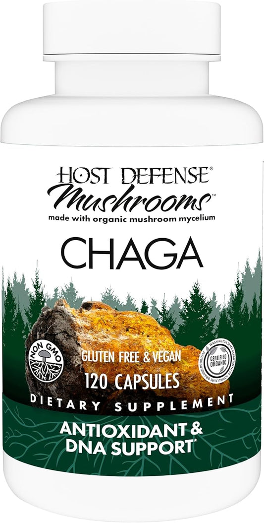 Host Defense Chaga Capsules - Immune System Support Supplement - Chaga Mushroom Capsules for Antioxidant Activity Support - Dietary Mushroom Supplement - 120 Capsules (60 Servings)*