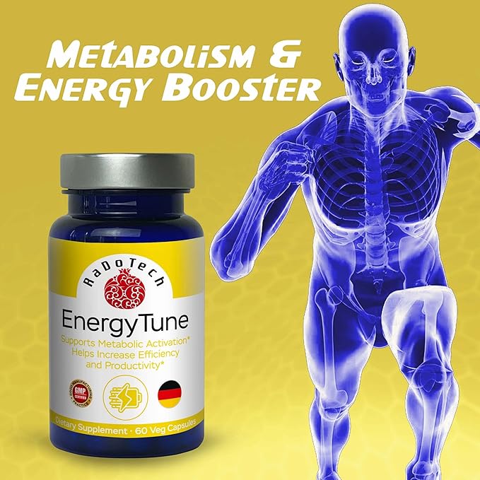 EnergyTune Energy Supplements, Increases Nutrient Absorption and Promotes Overall Health and Immune Support - Non-GMO, Gluten Free, Vegetarian - Veg Capsules (60 Count (Pack of 1))