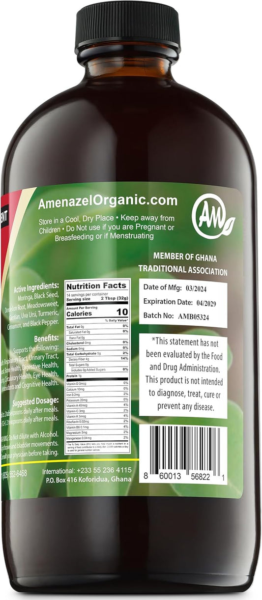 Amenazel Organic Moringa Bitters, 16 fl oz