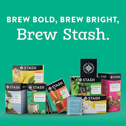 Stash Tea Earl Grey Black Tea, Box of 100 Tea Bags (Packaging May Vary)