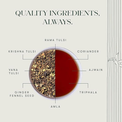 Luxmi Estates, Organic Tulsi Tea, 50 Tea Bags, Caffeine Free, Non-GM and Organic, for Immunity, Inflammation, and Stress Relief