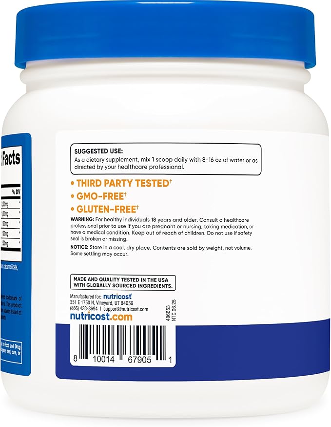 Nutricost L-Arginine Complex (Blue Raspberry, 60 Servings) - Gluten Free, Non-GMO