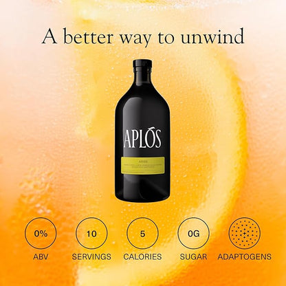 Aplós ARISE Non-Alcoholic Adaptogen-Infused Beverage, Tequila Style Alternative, Formulated to Elevate Mood, 19.4oz (575ml)