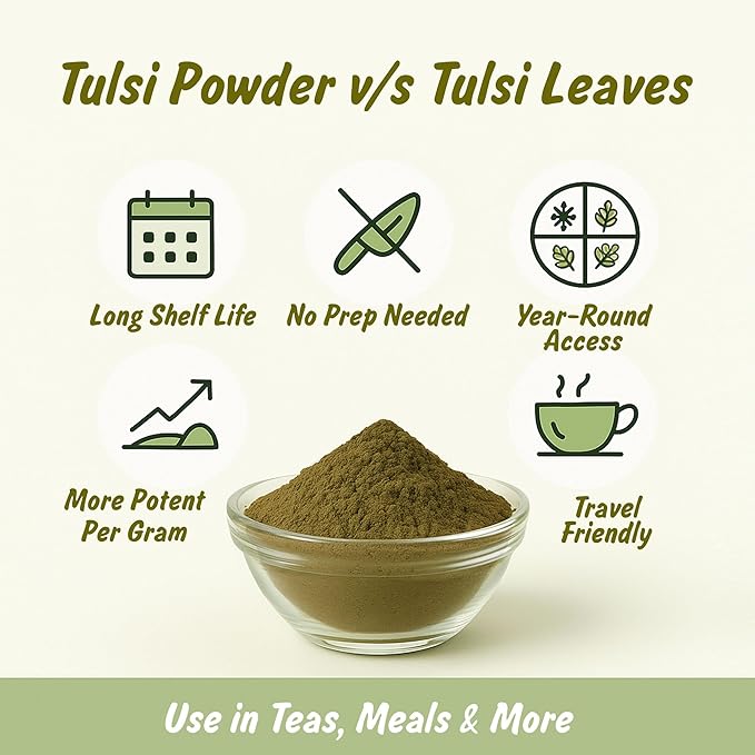 Spice Profile USDA Organic Holy Basil Powder, Lab Tested for Heavy Metals, Resealable 4oz Pouch, Tulsi, Albahaca Sagrada