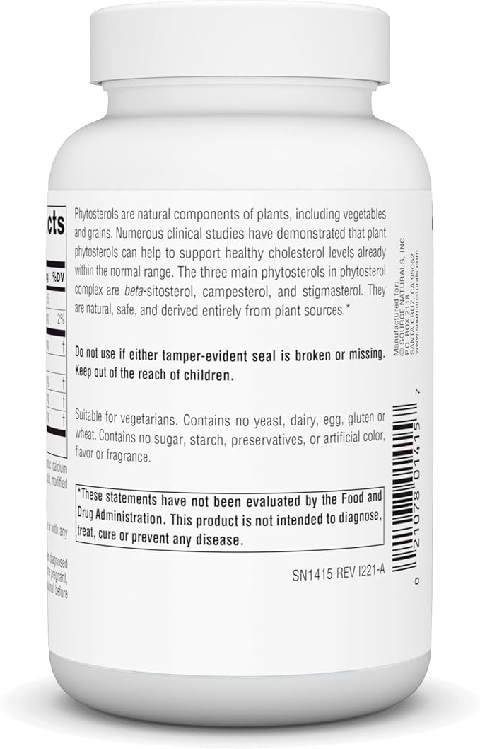 Source Naturals Mega Strength Beta Sitosterol 375mg - 60 Tablets