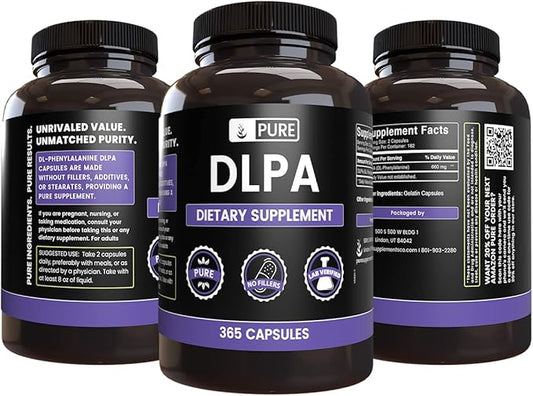 Pure Original Ingredients DL-Phenylalanine DLPA (365 Capsules) No Magnesium Or Rice Fillers, Always Pure, Lab Verified