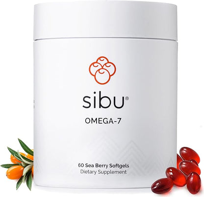 sibu Sea Buckthorn Omega-7 Softgels Starter Kit (60ct, 30 Day Supply) – Supplement for Healthy Skin, Hair, Nails and Dryness