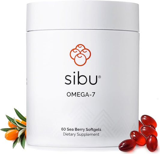 sibu Sea Buckthorn Omega-7 Softgels Starter Kit (60ct, 30 Day Supply) – Supplement for Healthy Skin, Hair, Nails and Dryness