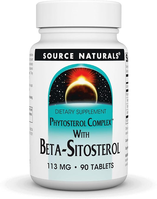 Source Naturals Phytosterol Complex with Beta-Sitosterol, Supports Healthy Cholesterol Levels*, 113 mg - 90 Tablets