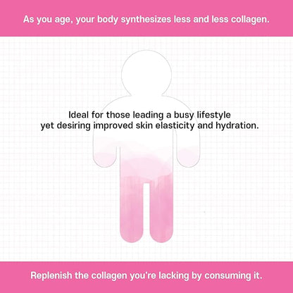 NEWTREE Biotin Cell Low Molecular Weight Marine Collagen Peptides Powder Packet, Protein Powder Supplement for Skin Hair Nail, Travel Packs - Taking Without Water, 30 Sticks