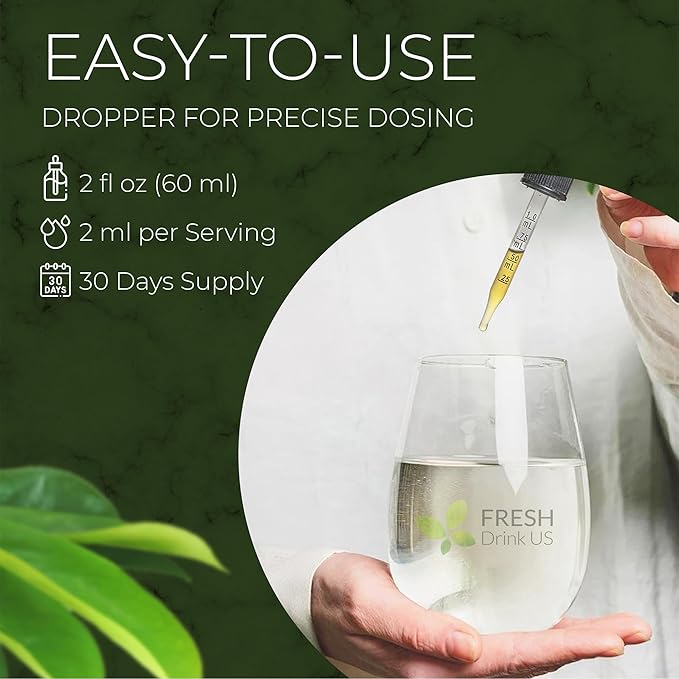 FRESHDRINKUS, Premium 2 fl oz Soursop Graviola Extract Liquid, 60ml Soursop Extract Liquid, 30 Days Supply – 100% from Natural Soursop Leaves and Fruit Extract, Vegan, Non-GMO, Gluten-Free (2 fl oz)