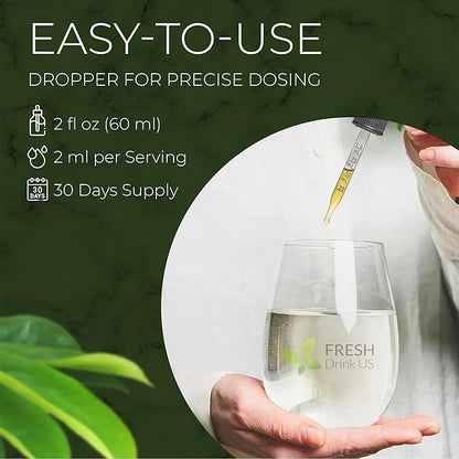 FRESHDRINKUS, Premium 2 fl oz Soursop Graviola Extract Liquid, 60ml Soursop Extract Liquid, 30 Days Supply – 100% from Natural Soursop Leaves and Fruit Extract, Vegan, Non-GMO, Gluten-Free (2 fl oz)