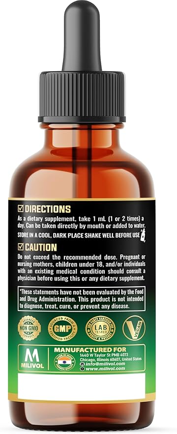 10in1 Magnesium L-Threonate Liquid Drops with Magnesium Glycinate, Ashwagandha, Vitamin D3, C, B6 & 4 Other Ingredients - 2 Fl Oz - Lemon Flavor