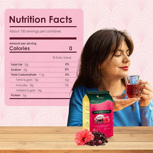 Attaya Pure Hibiscus Tea Bags 35 Count - Premium Herbal Tea - Dried Hibiscus Flowers - Antioxidant-Rich for Wellness & Relaxation - Caffeine-Free, Non-GMO, No Sugar - Eco-Friendly Bags