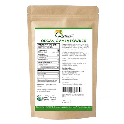 Organic Amla Powder (Amalaki/Indian Gooseberry) - 35.2 Ounce / 2.2 lb - Rich in Vitamin C, USDA Organic, Lab Tested for Purity, Rich in ORAC value