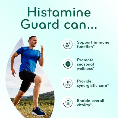 Histamine Guard Immune Support Supplement - Herbal Sinus Respiratory and Immunity Support Histamine Blocker with Stinging Nettle Vitamin C Bromelain and Quercetin Complex - Non-Drowsy (120 Capsules)