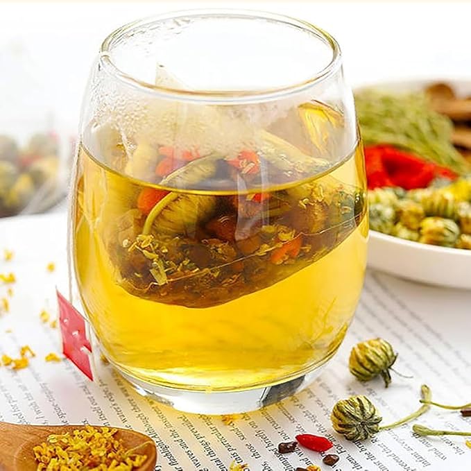 Liver Detox Herbal Tea, Dandelion Root Tea, Chrysanthemum Cassia Seed Goji BerryTea, Kidneys & Liver Health TeaWith Wolfberry, Cassia Seed, Milk Thistle