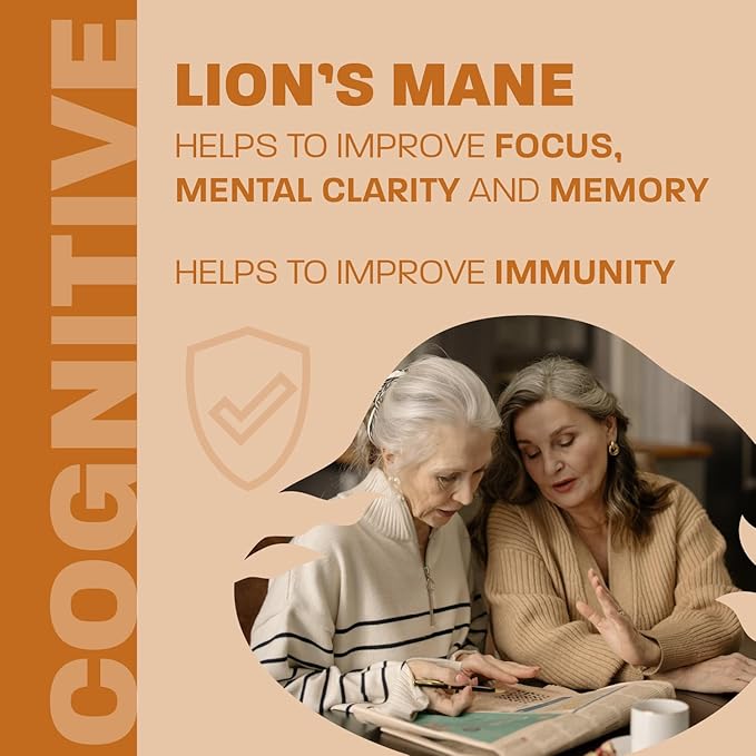 Land Art - Certified Organic Lion’s Mane – 2000mg – Memory, Focus & Mental Clarity – Nootropic Supplement for Cognitive Support – Multiple Extraction - Non-GMO - Vegan - Brain Health - 120 days supply
