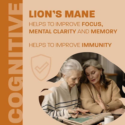 Land Art - Certified Organic Lion’s Mane – 2000mg – Memory, Focus & Mental Clarity – Nootropic Supplement for Cognitive Support – Multiple Extraction - Non-GMO - Vegan - Brain Health - 120 days supply