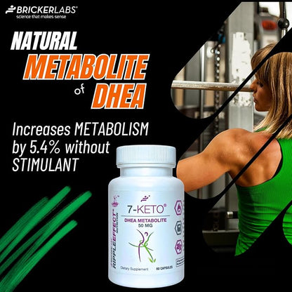 7-Keto DHEA Metabolite 50 mg Dietary Supplement for Weight Management, Safe and Effective Weight Management Support, 60 Capsules