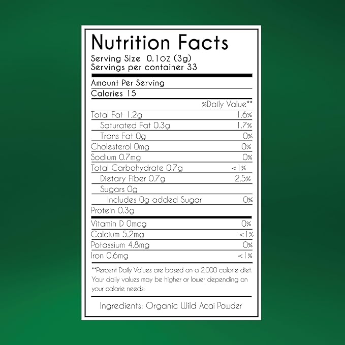 It's Good Energy Organic Amazonian Wild Acaí Powder | Freeze-Dried | 8X More Antioxidants, Rich in Omega 3-6-9 | Non-GMO, Gluten-Free, Keto | No Sugar | Great for Smoothies & Drinks | 8.4oz Pouch