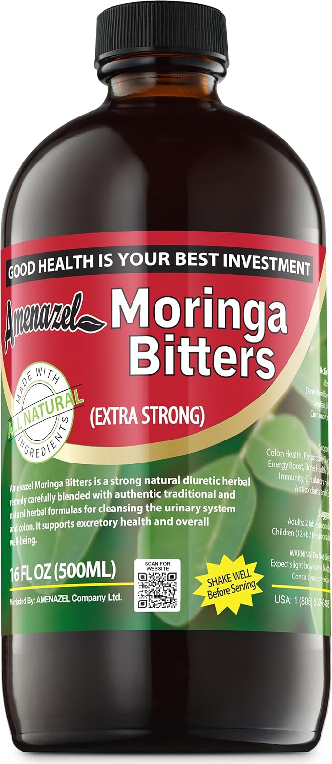 Amenazel Organic Moringa Bitters, 16 fl oz