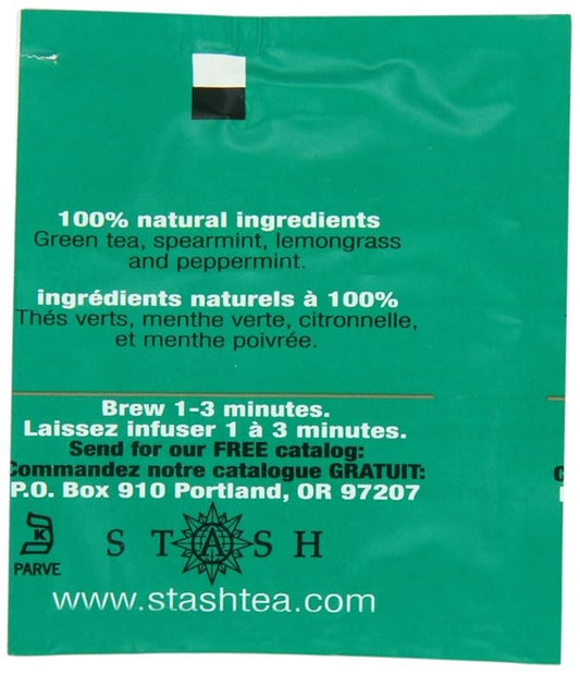 Stash Tea Moroccan Mint Green Tea, Box of 100 Tea Bags (Packaging May Vary)