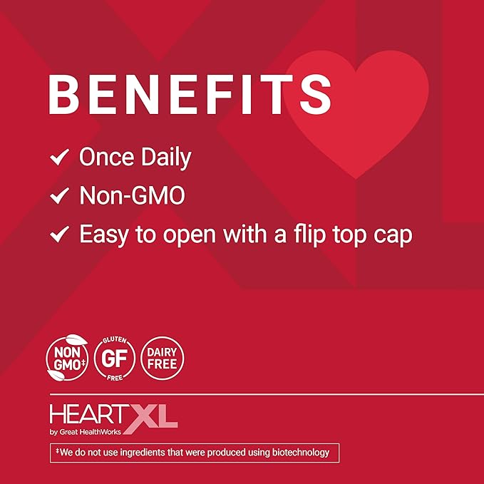 HeartXL High Potency Omega-7 Blend Cardiovascular Health Support - Promotes Healthy Metabolism - Gluten-Free Heart Health Supplement - 30 Soft Gels