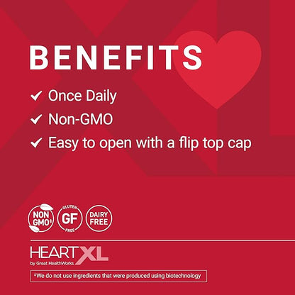 HeartXL High Potency Omega-7 Blend Cardiovascular Health Support - Promotes Healthy Metabolism - Gluten-Free Heart Health Supplement - 30 Soft Gels