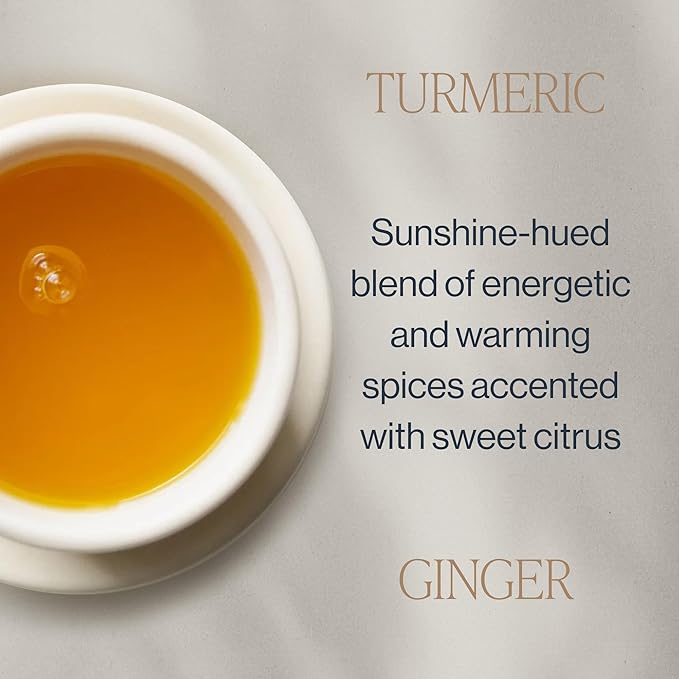 Rishi Tea Turmeric Ginger Herbal Tea - Organic Sachet Bags, Caffeine Free Ayurvedic Digestive Blend with Spicy Ginger & Citrus, Hot or Iced - 50 Count