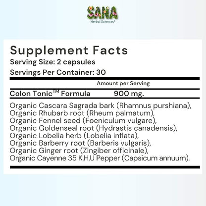 Natural Stool Softener - Safe for Daily Use, Postpartum, Pregnancy | Ultra Gut Daily Colon Cleanse, Constipation Relief for Adult and Senior Women & Men | 60 Herbal Laxative Pills | Sana Herbal
