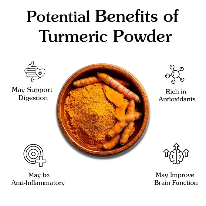 Ancient Roots Turmeric Powder - 100% Pure, Hand-Harvested, Rich in Curcumin, Non-GMO & Gluten-Free 10.5 OZ (100 Servings)
