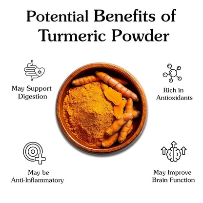Ancient Roots Turmeric Powder - 100% Pure, Hand-Harvested, Rich in Curcumin, Non-GMO & Gluten-Free 10.5 OZ (100 Servings)