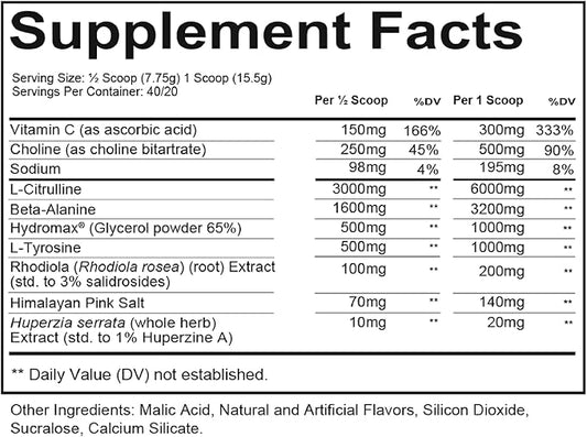 REDCON1 Non Stim & Caffeine Free Pre Workout Powder for Women & Men - Total War Pump - with L-Citrulline, Beta Alanine & More - Workout at Any Time of Day - Sour Gummy Bear (10.72 oz)