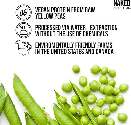 Vanilla Pea Protein Isolate from North American Farms, Only 3 Ingredients, Vanilla Vegan Protein, Gluten-Free, Soy Free, GMO Free - 1LB