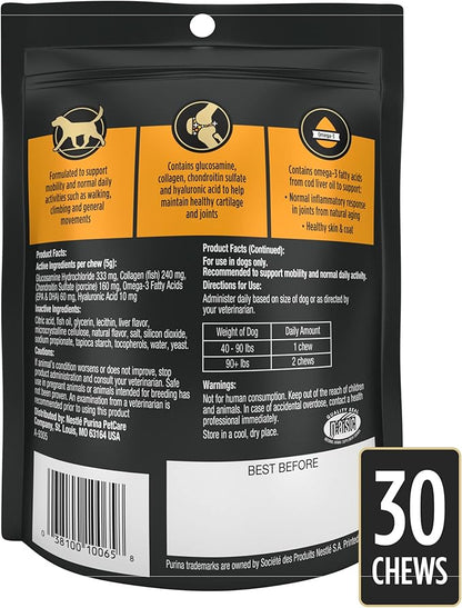 Purina Pro Plan Veterinary Joint Care Joint Supplement for Large Breed Dogs - 30 ct. Pouch