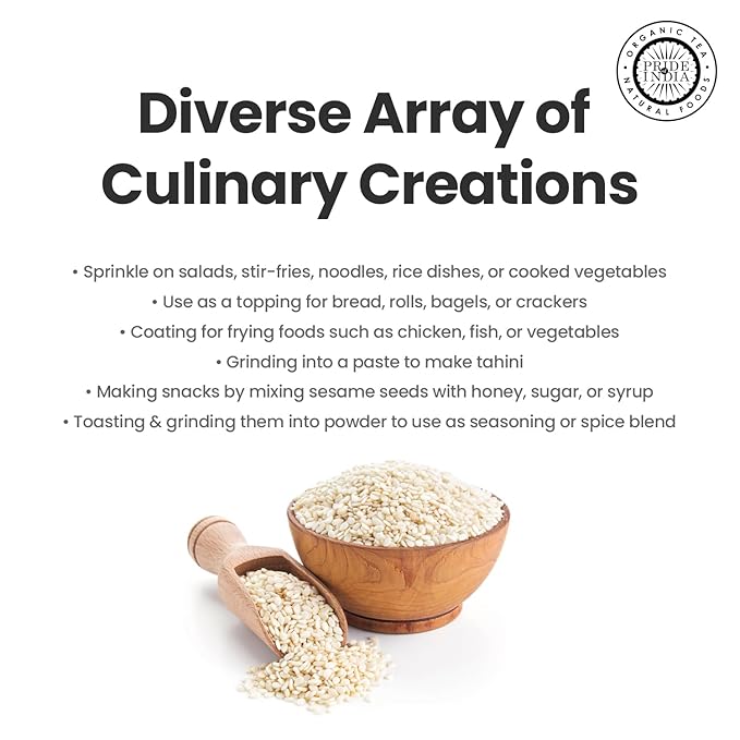 Pride of India | Sesame Seed Whole 2.3 oz (65.20 gm) Small Dual Sifter Bottle | Unhulled & Fresh | Keto-Friendly/Gluten-Free | Rich in Dietary Fiber | Ideal Seasoning for Salads/Sweets/Desserts – Easy to Use