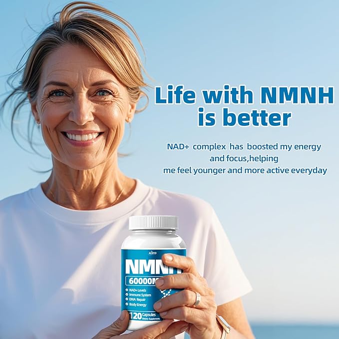 ACEYO NMNH(Dihydronicotinamide Mononucleotide),500mg Per Serving,NAD Supplement to Boost NAD+ Levels for Energy, Immunity, Focus,120 Capsules
