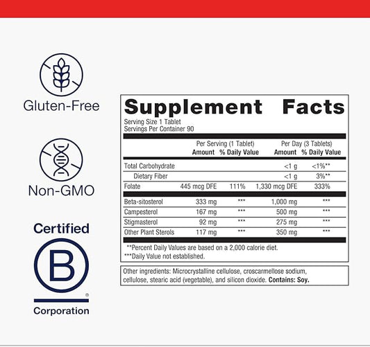 Metagenics Meta-Sitosterol 2.0 - for Cholesterol Already in a Normal Range* - Plant Sterol Complex - with Folate - Dietary Supplement - Gluten-Free - Vegetarian - 90 Tablets