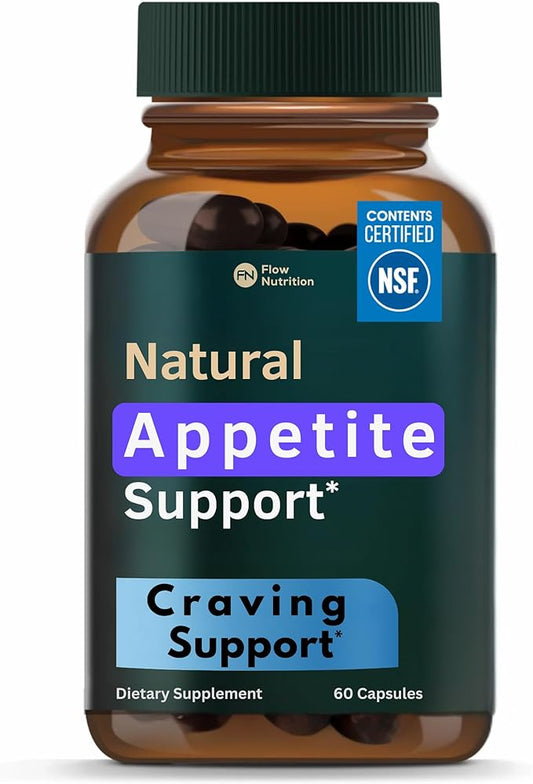 Natural Appetite Support Supplement for Women & Men, Clinically Studied Formula to Help Control Hunger & Cravings Naturally, Support Healthy Hormonal Balance, Holistic Daily Wellness – 60 Capsules