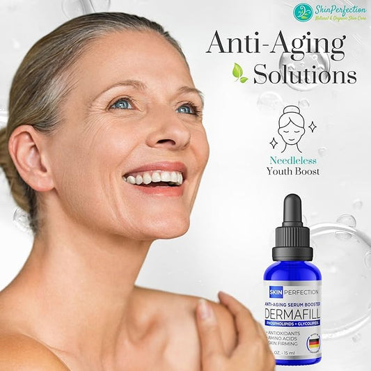 Skin Perfection Adipofill Wrinkle Filler - Anti Aging Serum with Patented L-ornithine Amino Acid for Plump Up Under-eye Hollowness & Nasolabial Lines - Diy Face Serum for Women Mix with Any Skincare