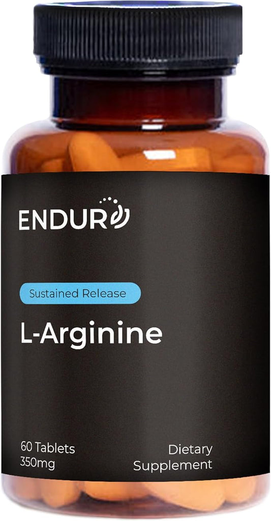 L - Arginine - 350mg Sustained Release Dietary Supplement for Optimal Absorption - Nitric Oxide Precursor* 60 Count