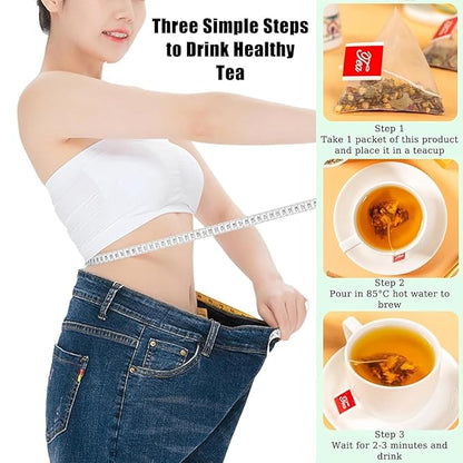 Winter Melon Lotus Leaf Tea, Oil Cleansing Tea for Liver & Kidney 20Bags/Box, Chrysanthemum Wax Gourd Lotus Leaf Herbal Teabag, 9 Ingredients Natural Blend Formula (1)