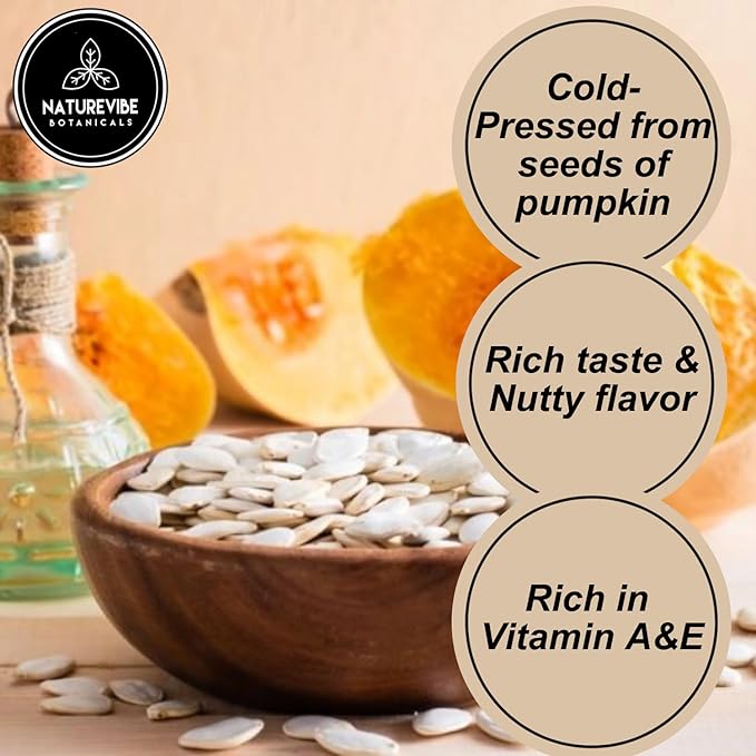 Naturevibe Botanicals Pumpkin Seed Oil 32oz and Neem Oil 32oz | Oil Combo
