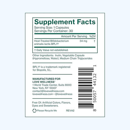 Love Wellness Hello Burn Activate | Support Visceral Fat Burn with HT BPL1 Postbiotic | Supports Healthy Waist Circumference, Longevity and Metabolic Wellness | 30 Count